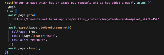visual regression testing playwright