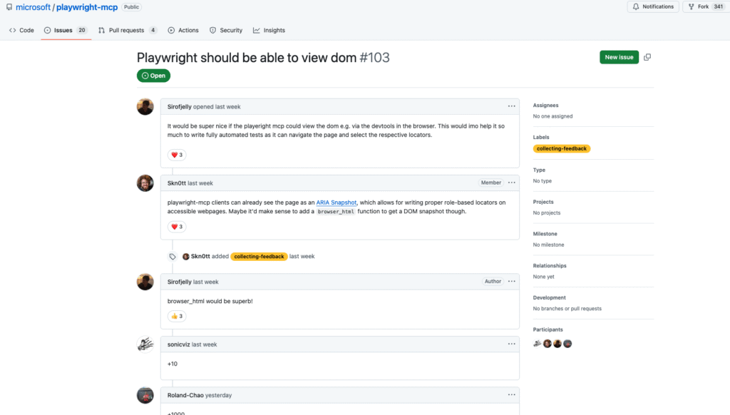 Playwright MCP Github thread