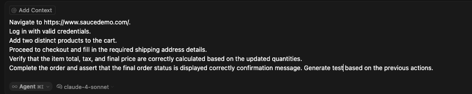 Playwright MCP prompt