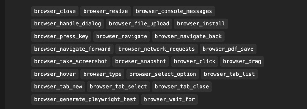 Playwright MCP actions