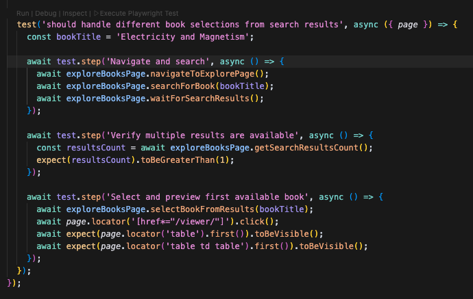 Playwright MCP Refactored test
