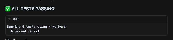 Playwright MCP passed tests