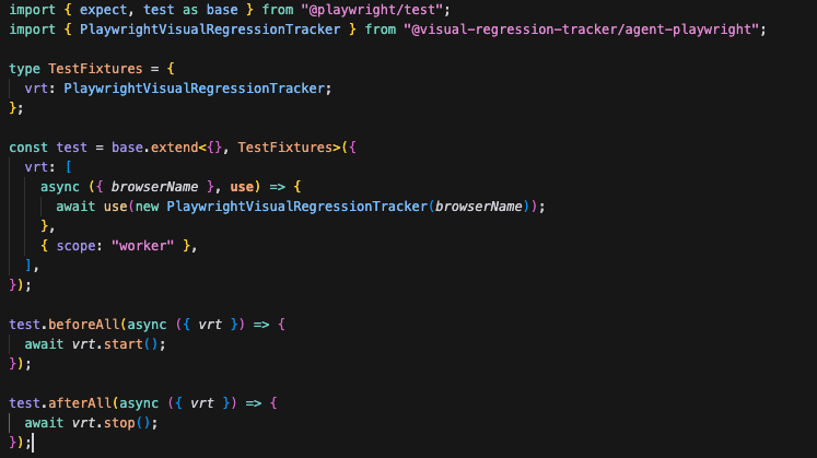 testy wizualnej regresji test fixtures