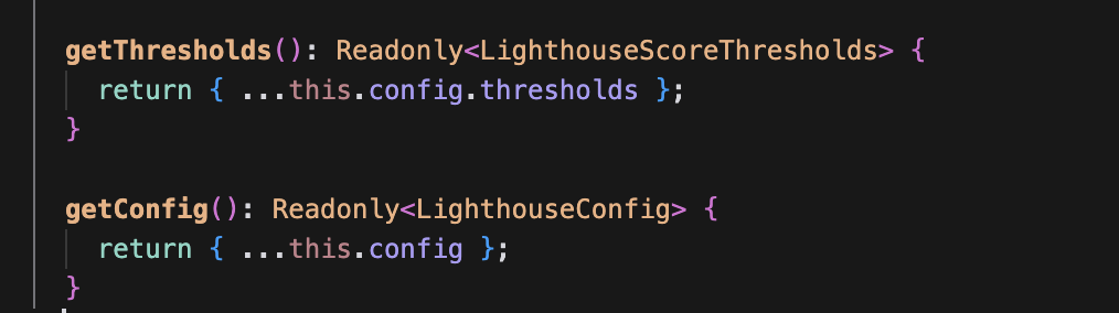 Playwright i lighthouse getThresholds